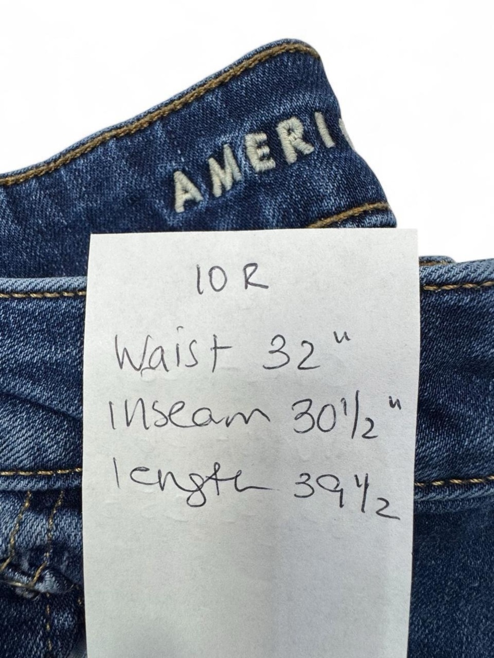 American Eagle Mid Rise Flare Jeans Women’s Size 10 Medium Wash Y2K Retro Preppy - Picture 9 of 10